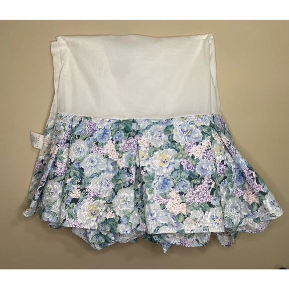 Vintage Eileen West Delphinium Blue Bed Skirt Queen Martex Dust Ruffle 1992 EUC - Picture 1 of 6